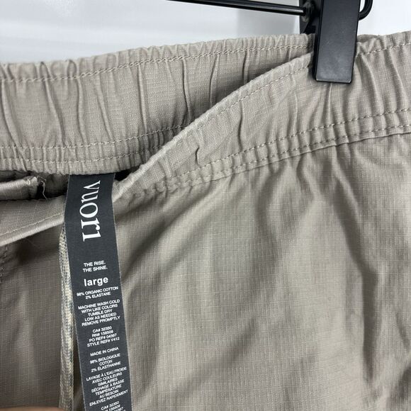 Vuori Pants Size Large Mens Khaki Ripstop Chino Pockets Preppy Modern Pull On - Picture 4 of 8